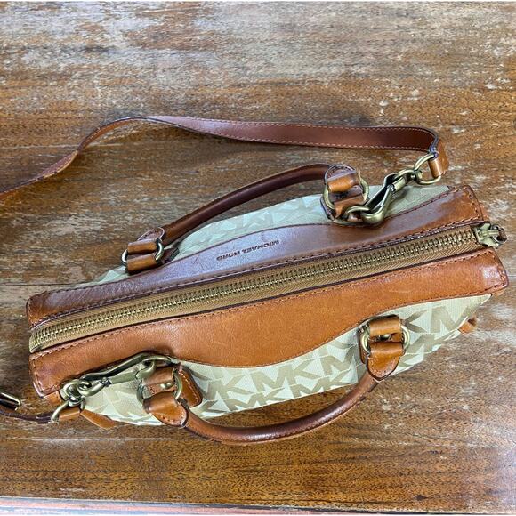 Vintage Y2K Michael Kors Signature Monogram Purse Bag Crossbody Top Handle - Picture 4 of 16
